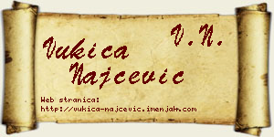 Vukica Najčević vizit kartica